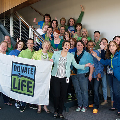 Team LifeSource participating in National Blue and Green Day